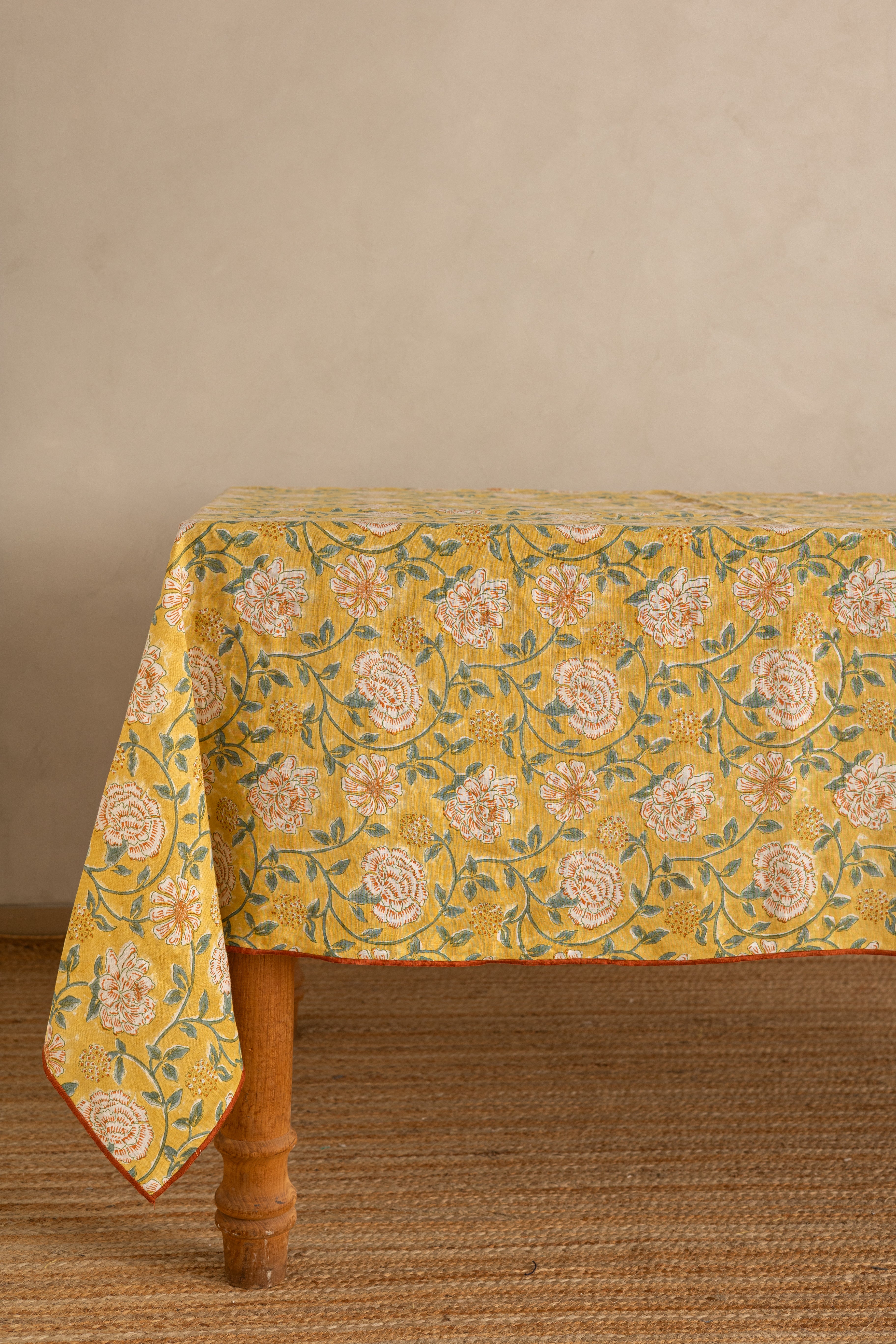 Linen Dahlia Tablecloth