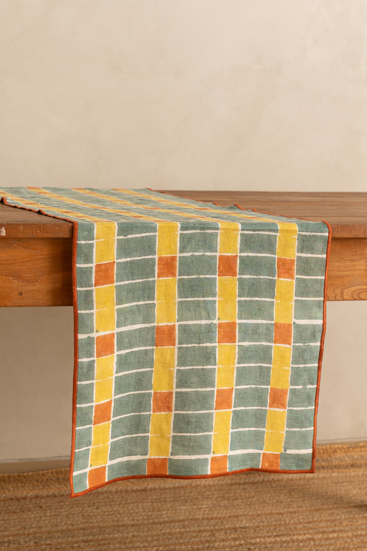 Linen Mosaic Table Runner