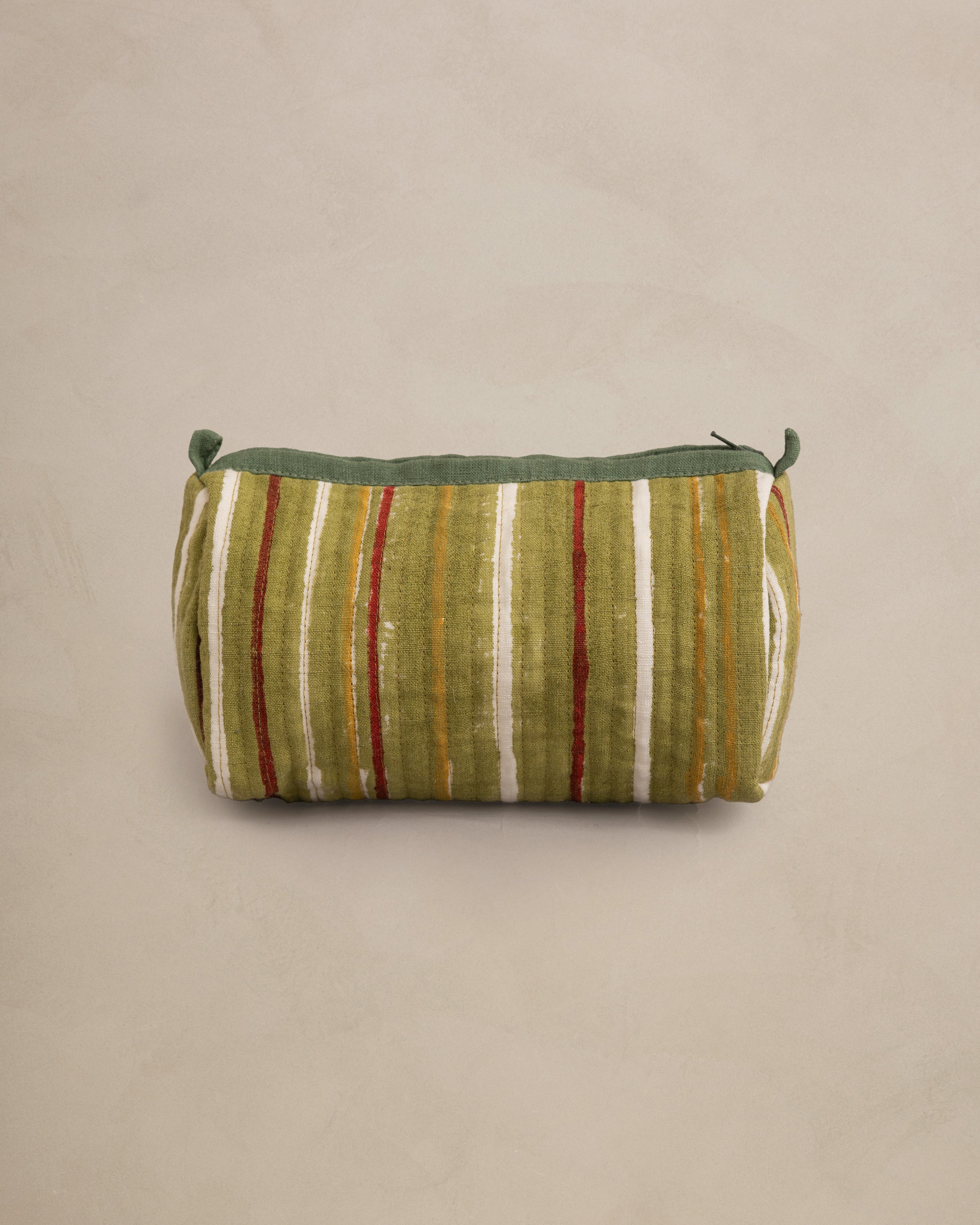 Linen Rhythm Quilted Pouch