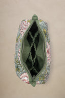 Linen Verdant Quilted Pouch