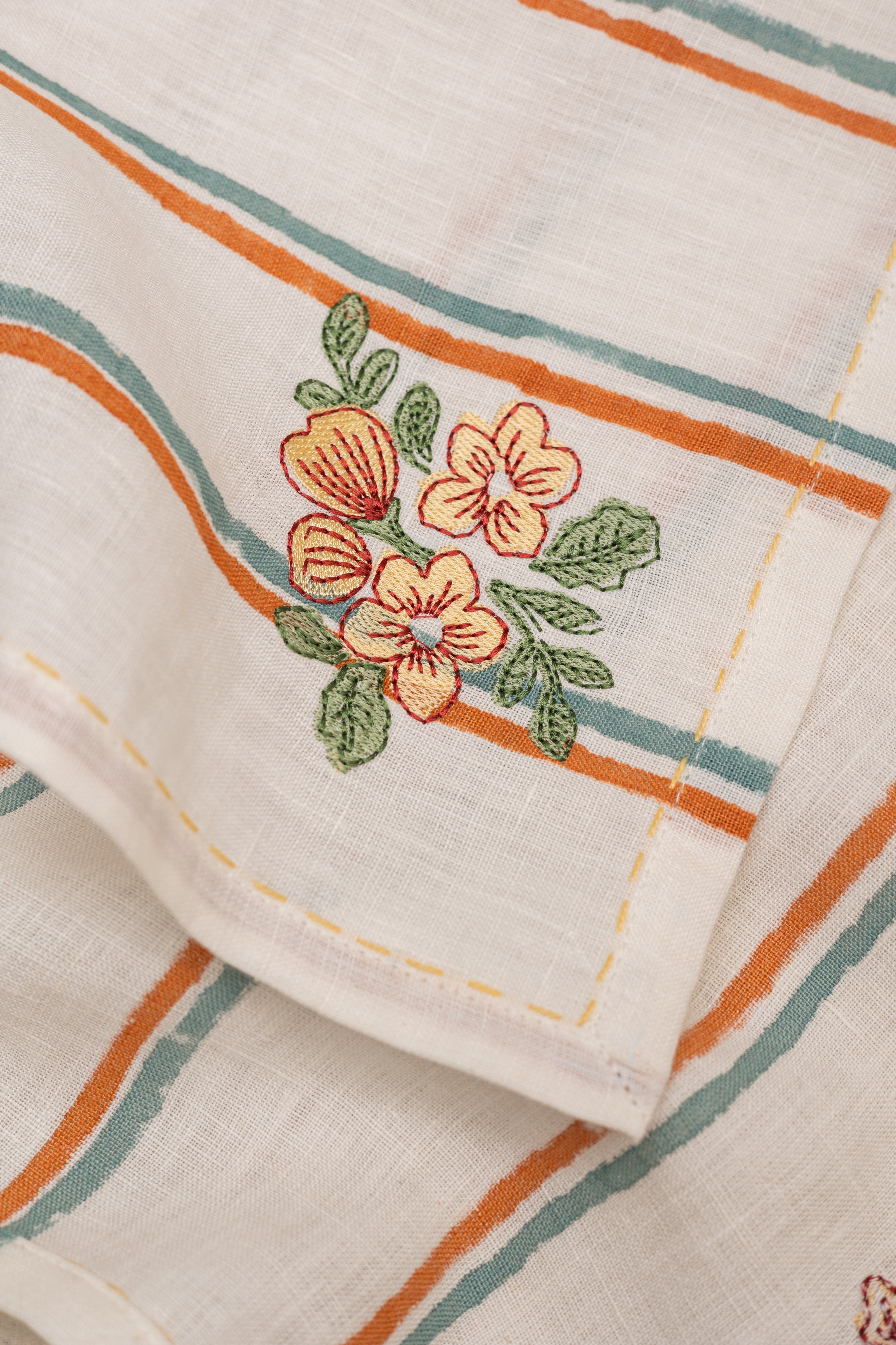 Linen Bloom Placemat Set