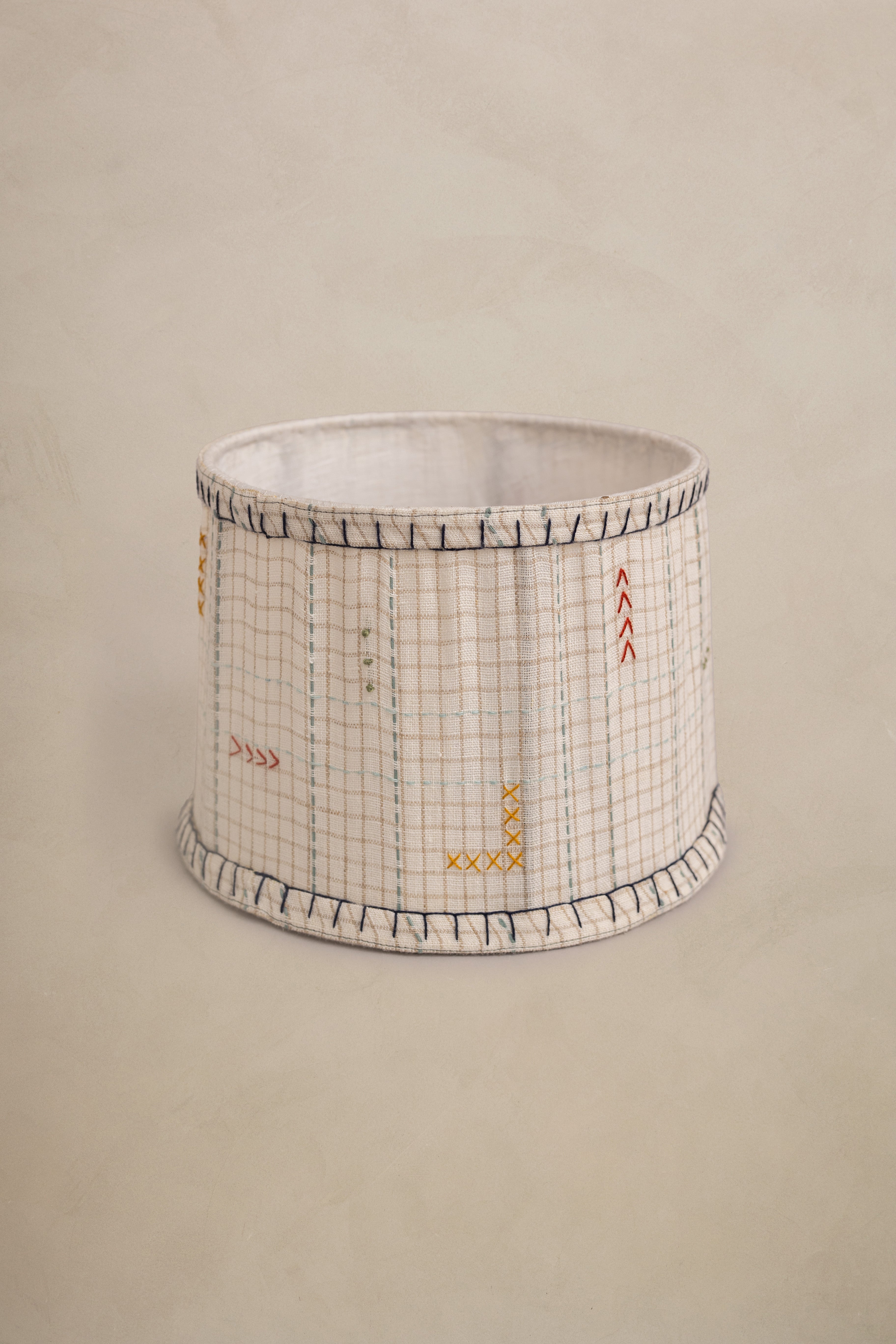 Linen Tetris Lamp Shade