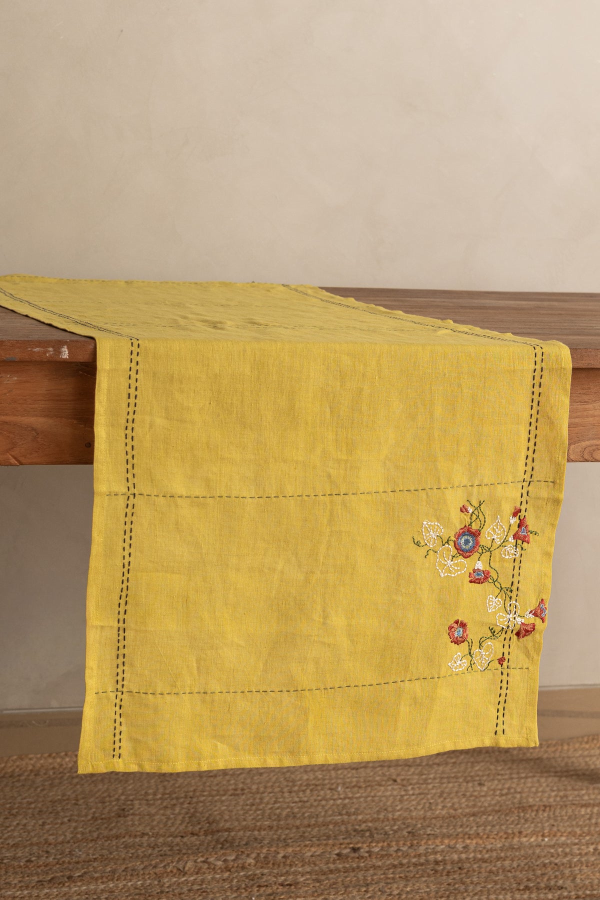 Linen Tendril Table Runner