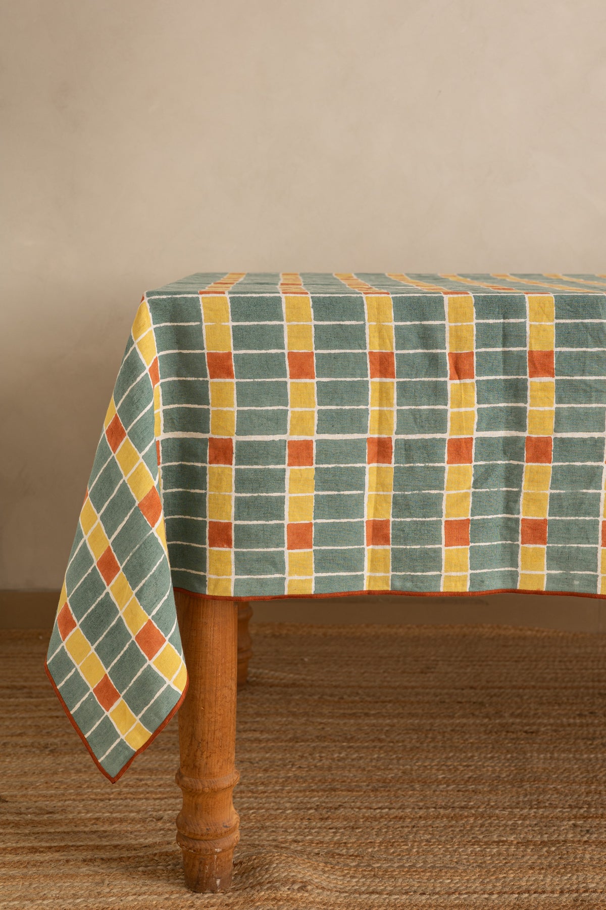 Linen Mosaic Tablecloth