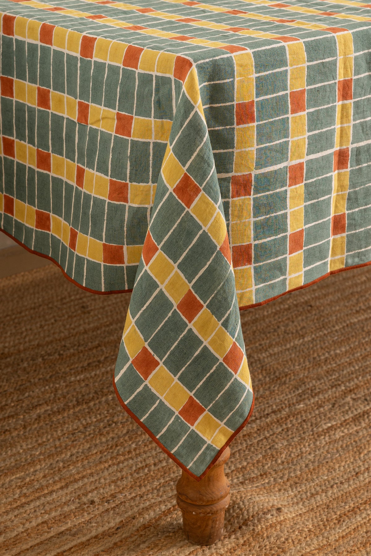 Linen Mosaic Tablecloth