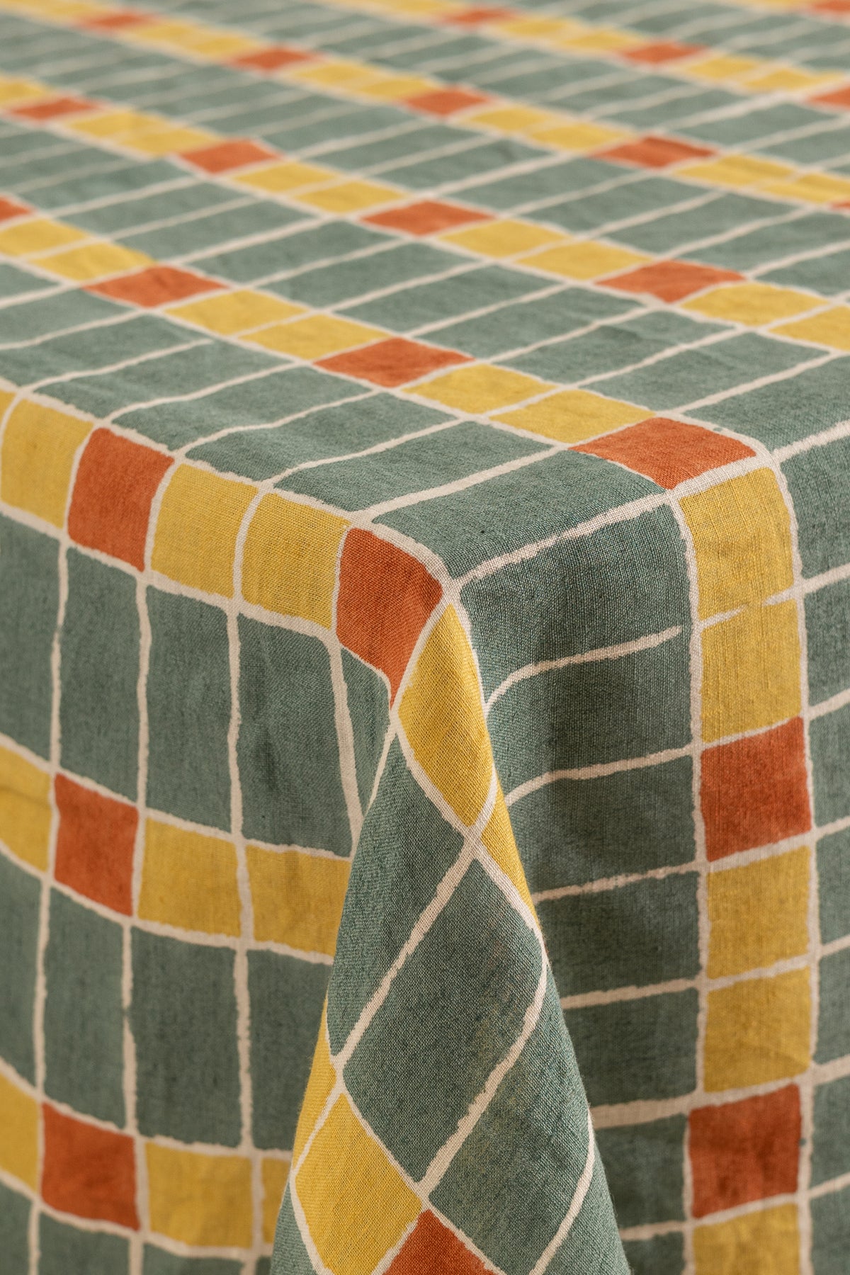 Linen Mosaic Tablecloth