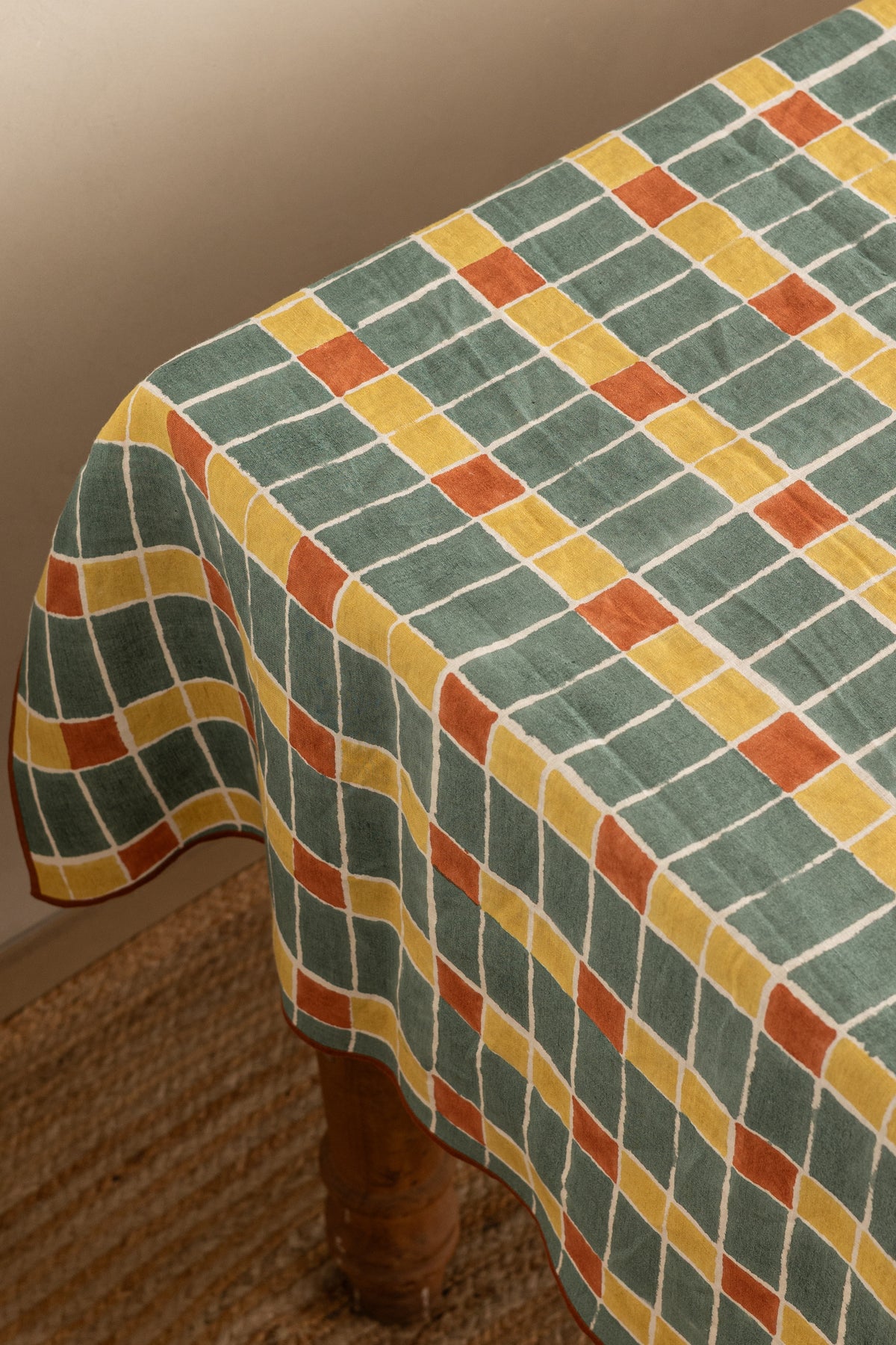 Linen Mosaic Tablecloth