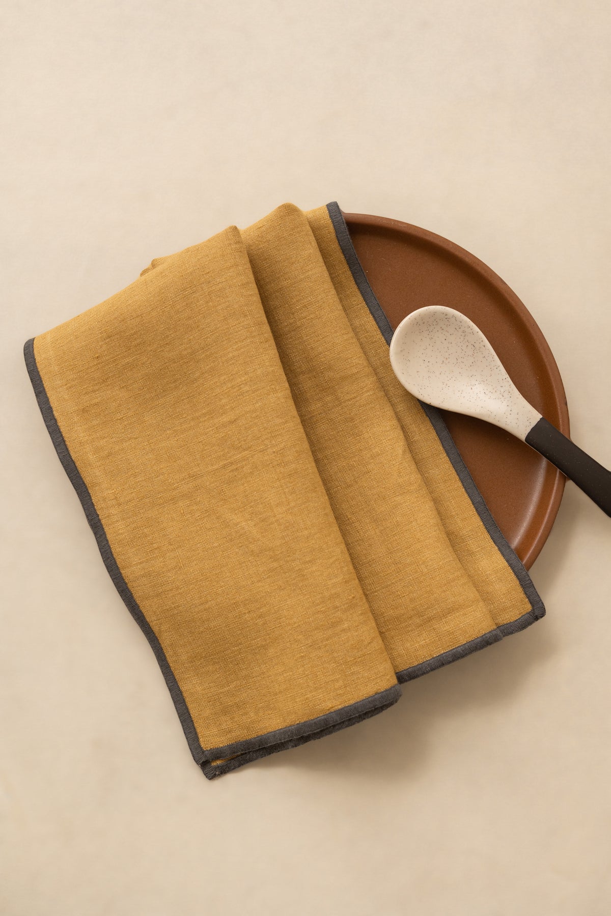 Linen Grey Needled Napkin Set