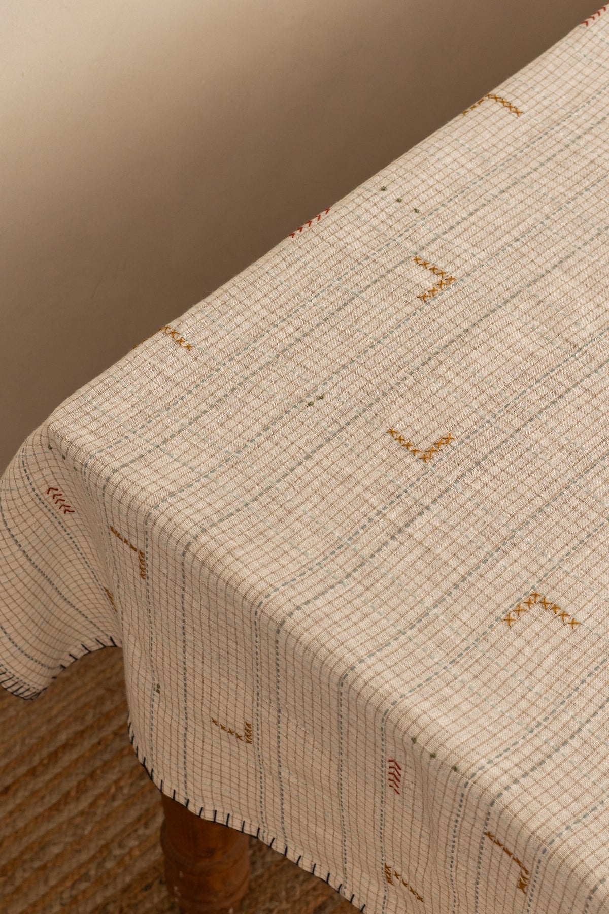 Linen Tetris Tablecloth