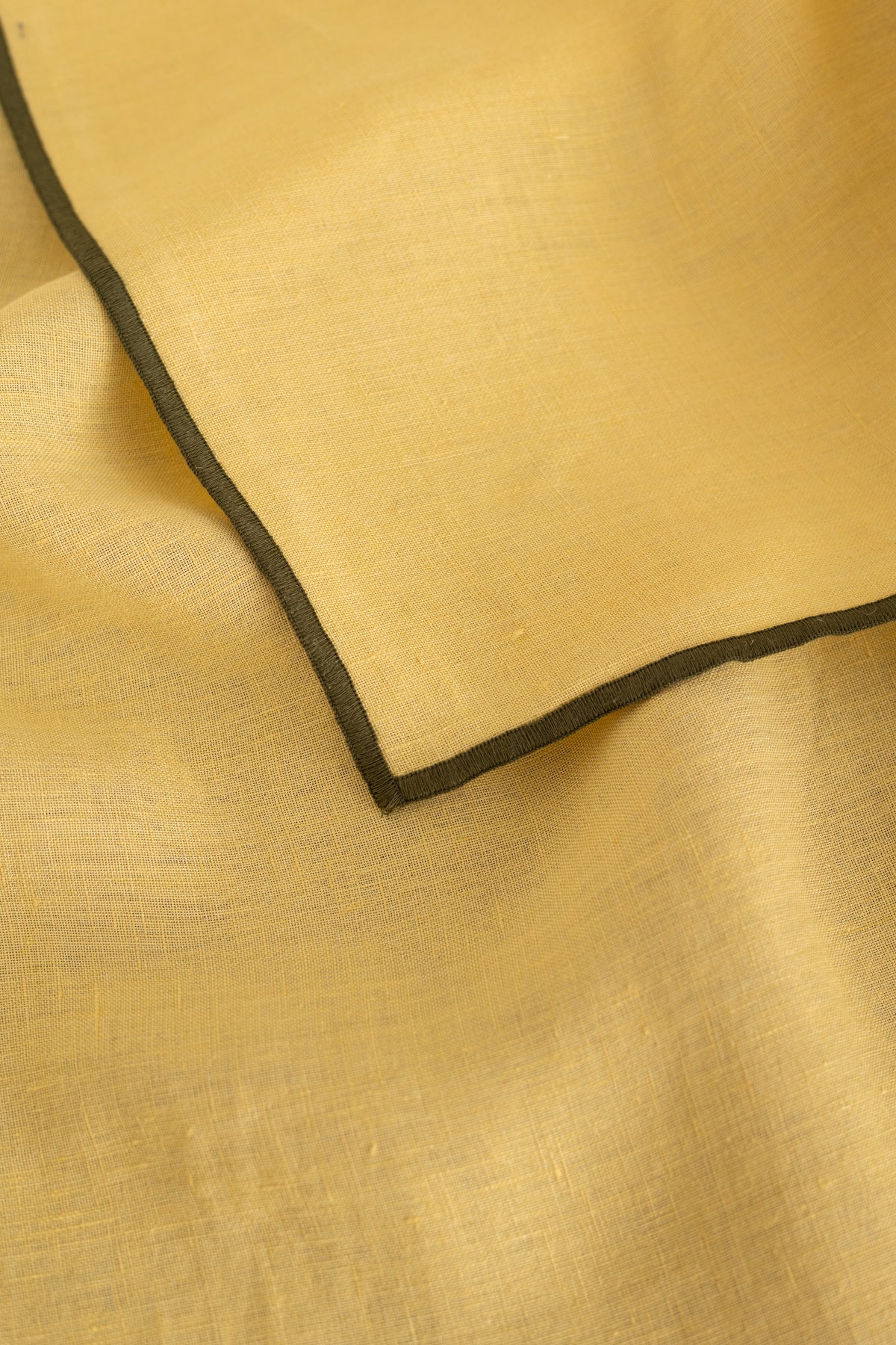 Linen Green Needled Placemat Set