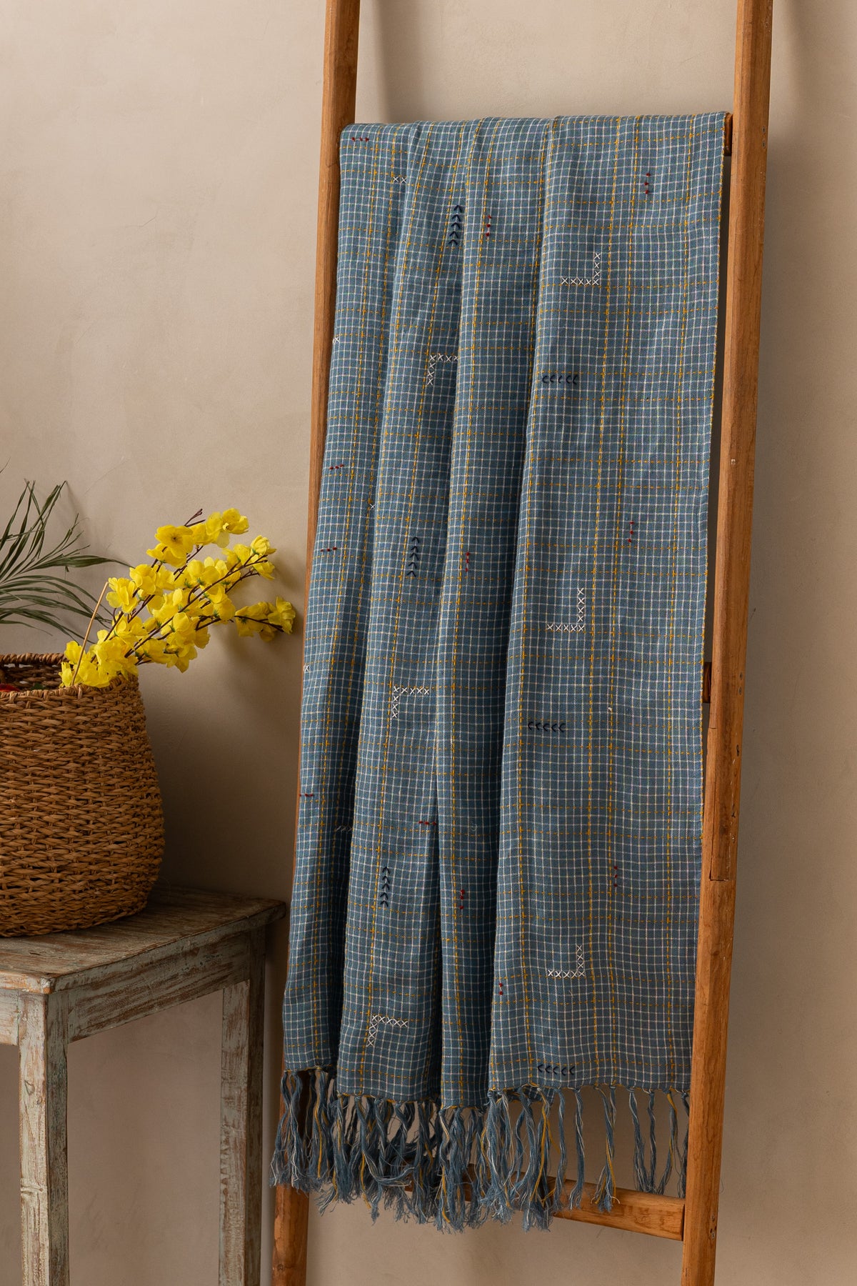 Linen Tetris Throw