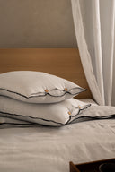Linen Black Needled Duvet Cover