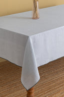 Linen Grey  Needled Tablecloth