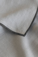 Linen Grey  Needled Tablecloth