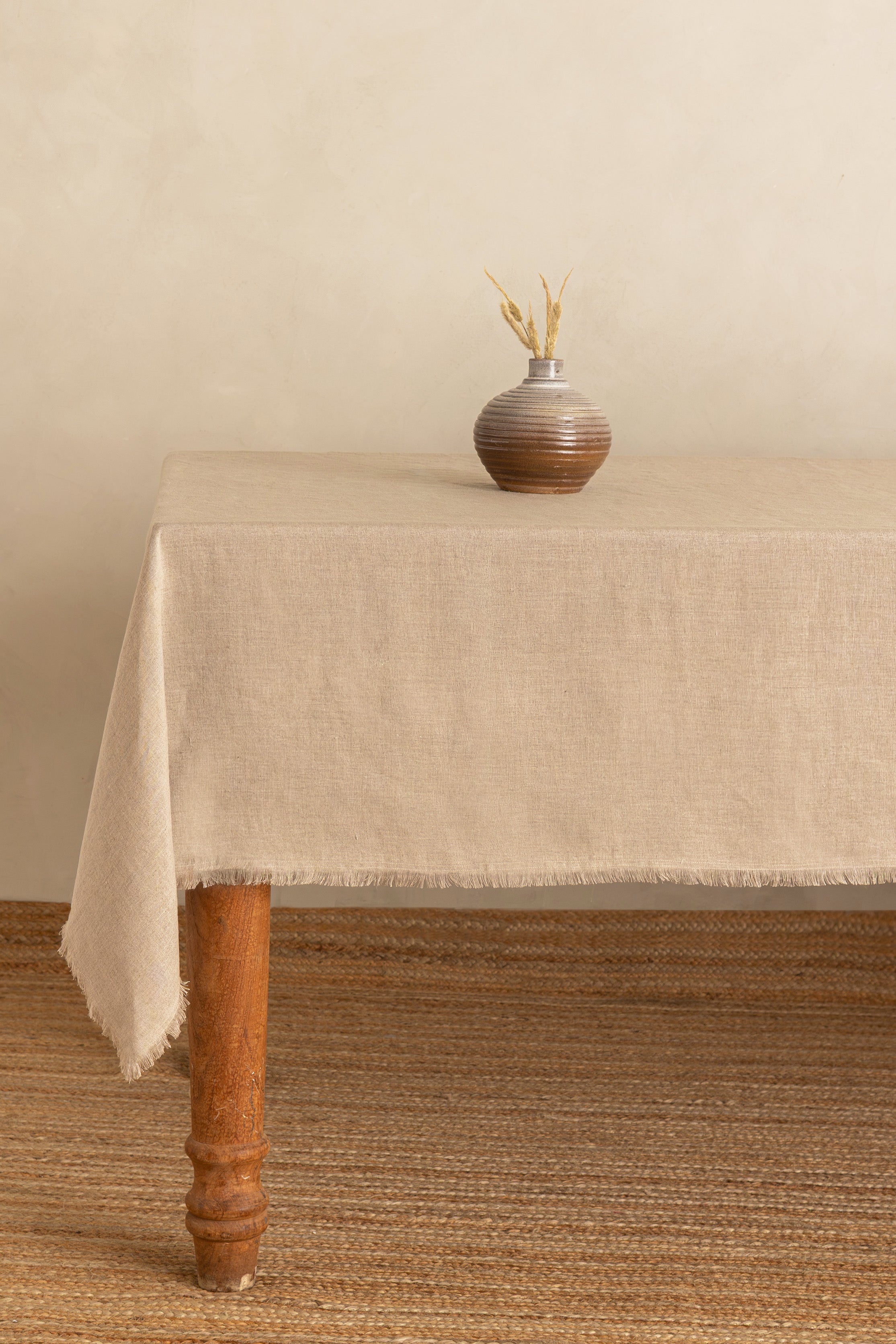 Linen Fringe Me Good Tablecloth
