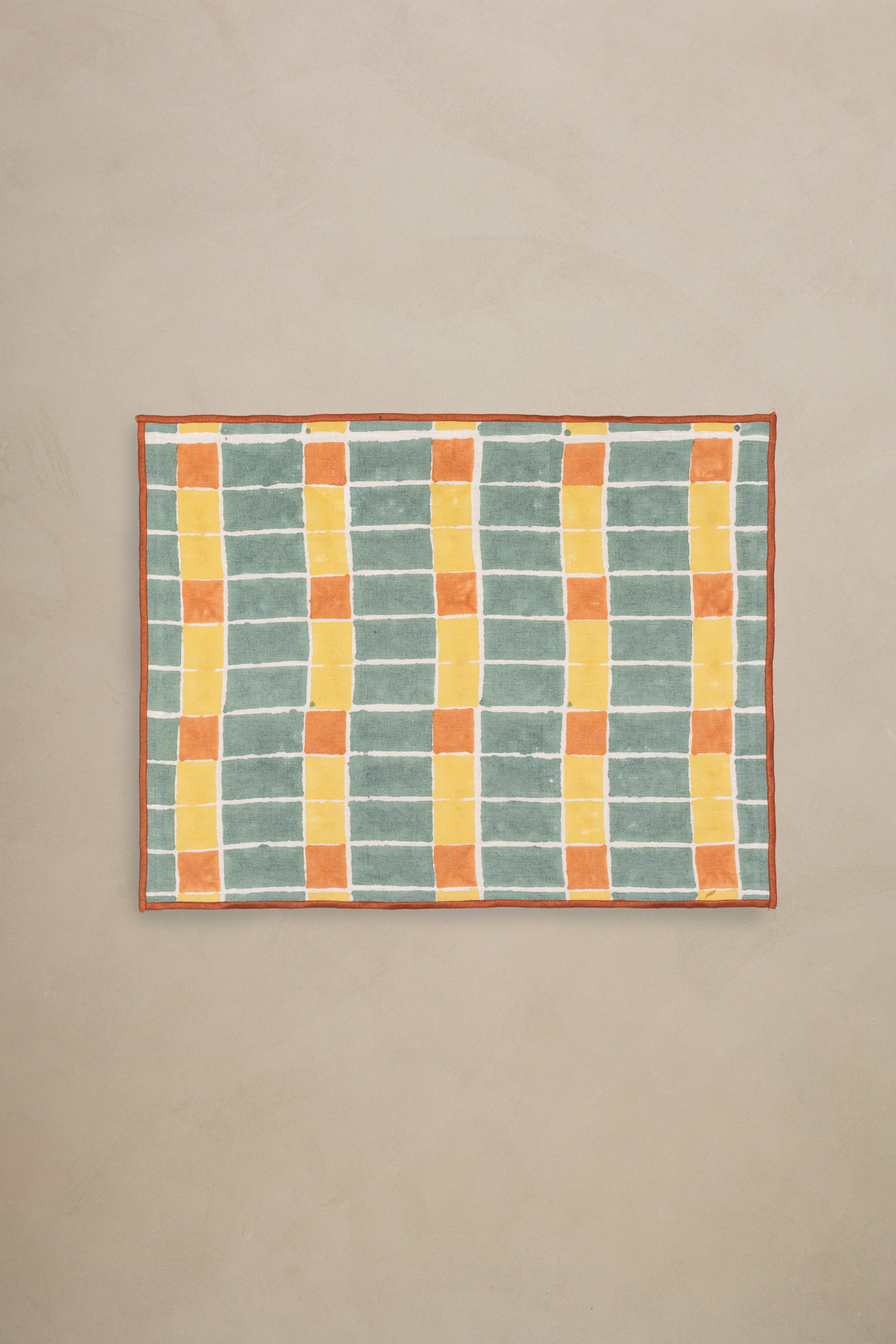 Linen Mosaic Placemat Set