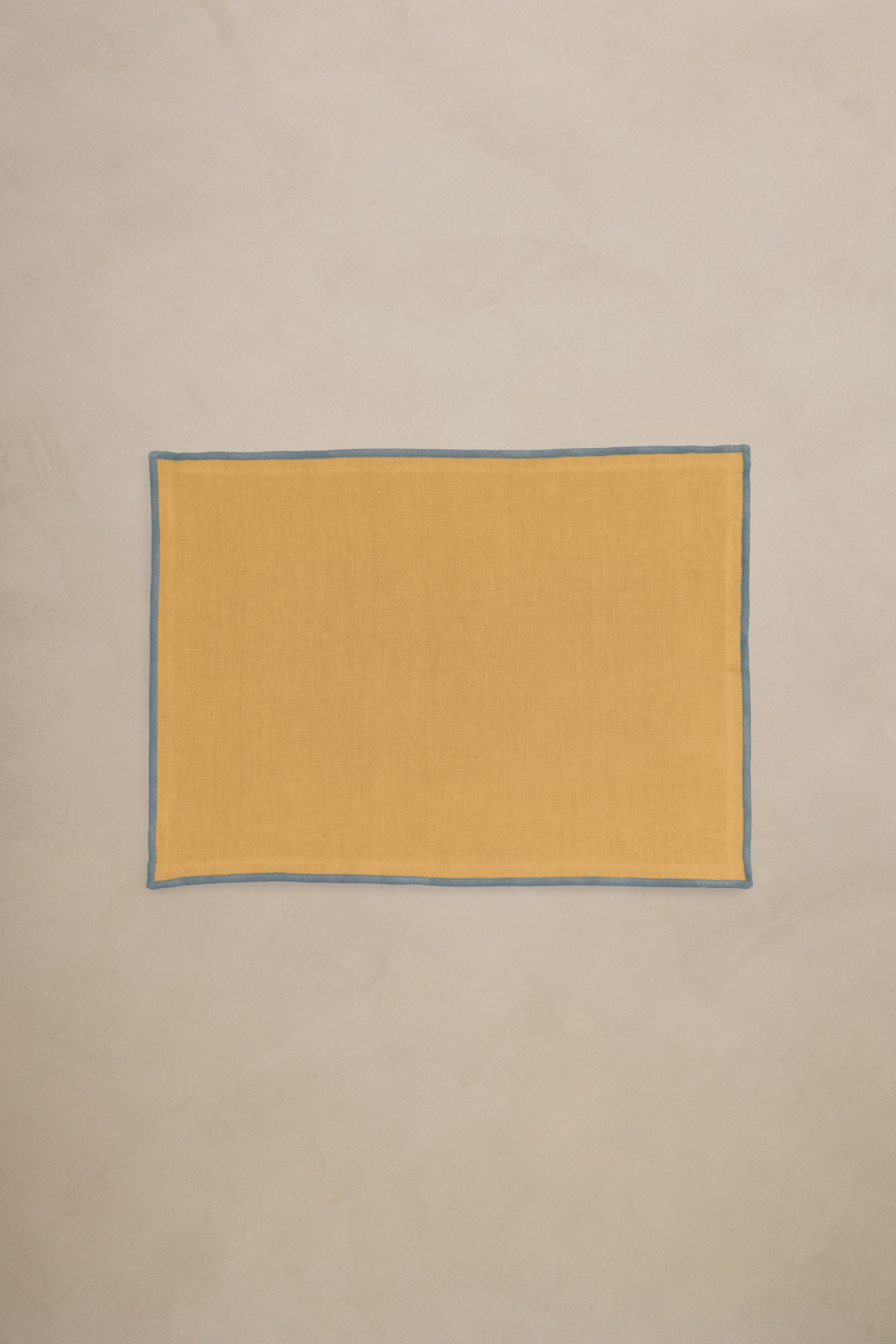 Linen Grey Needled Placemat Set