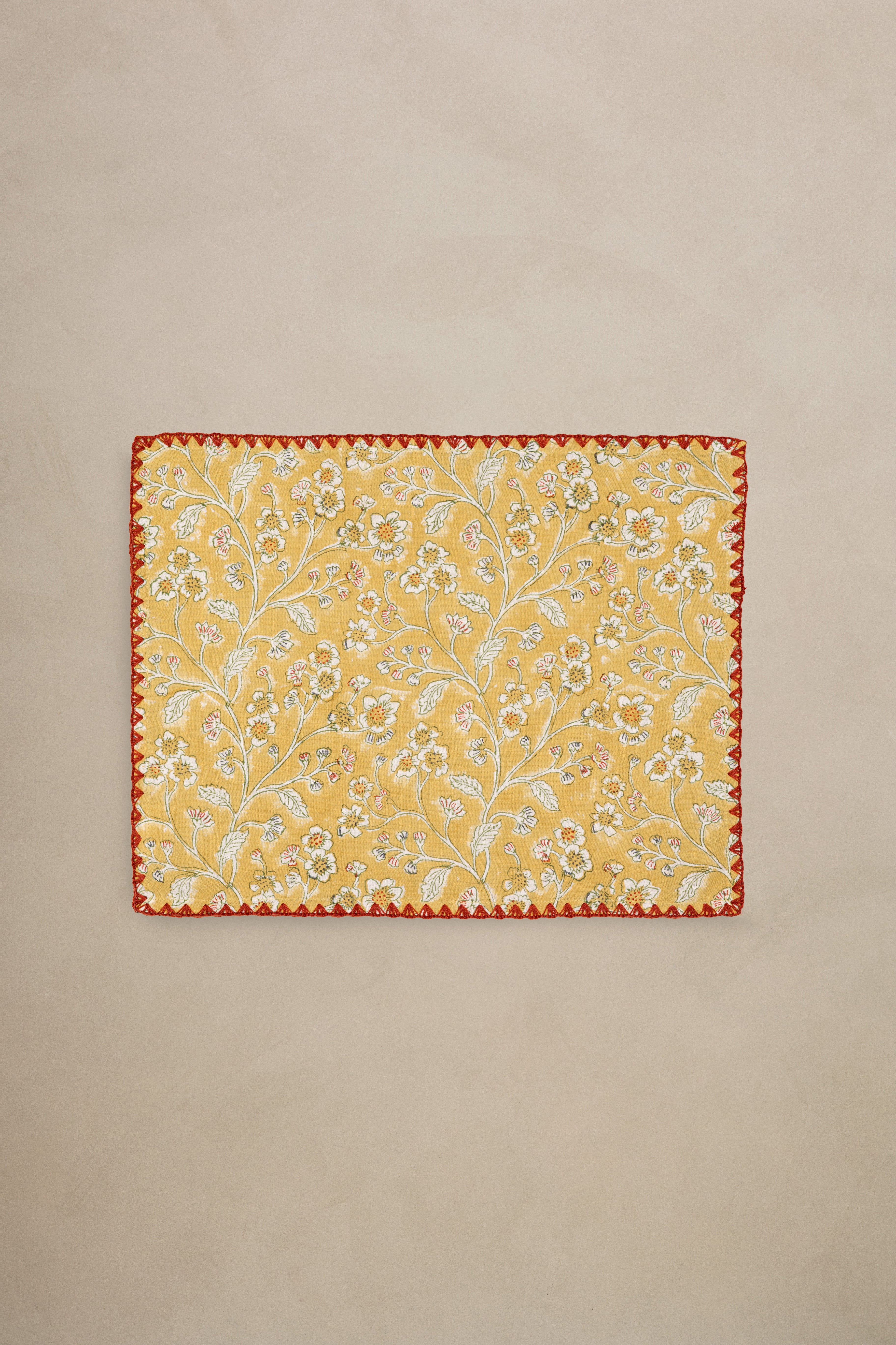 Linen Sprig Placemat Set