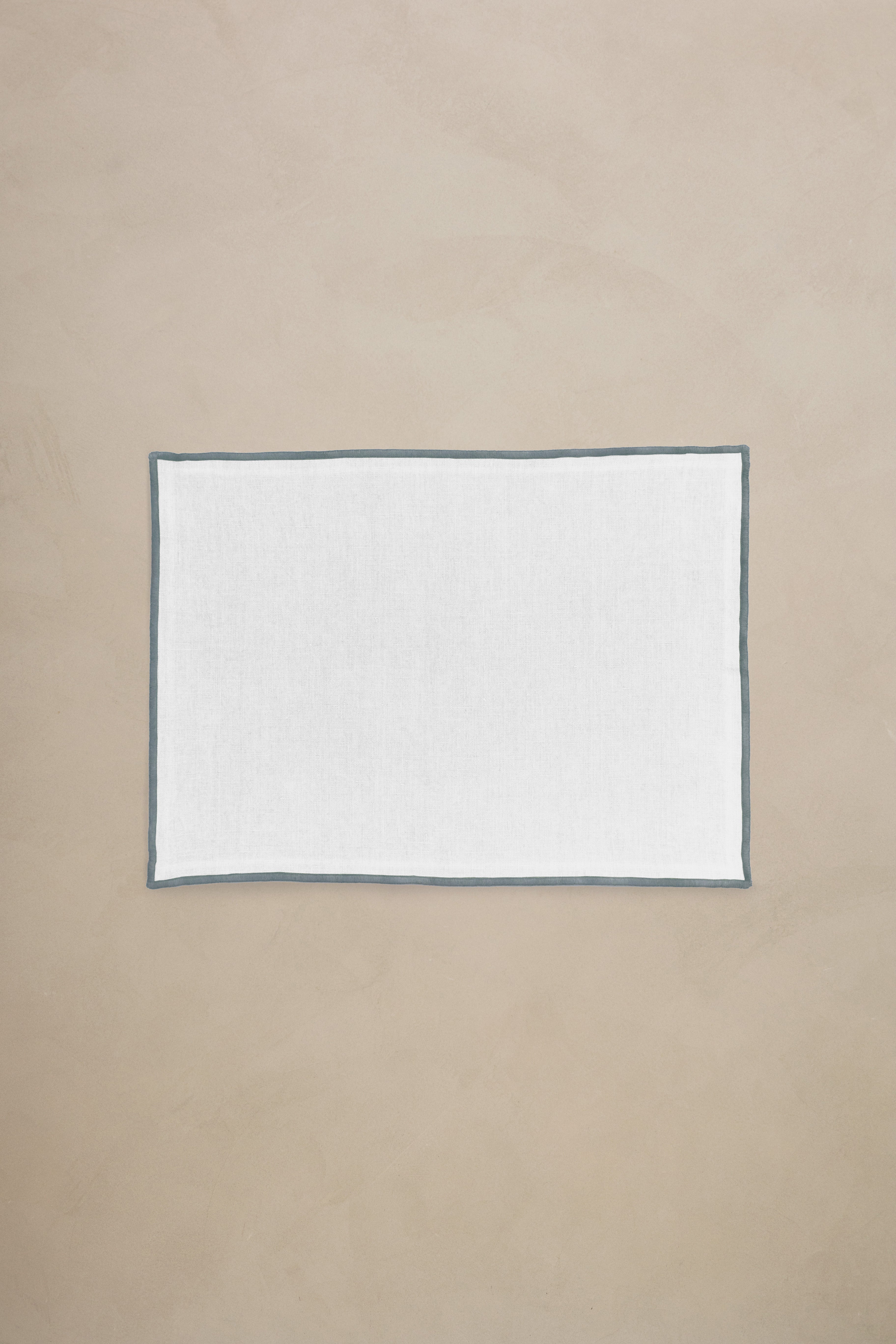 Linen Grey Needled Placemat Set