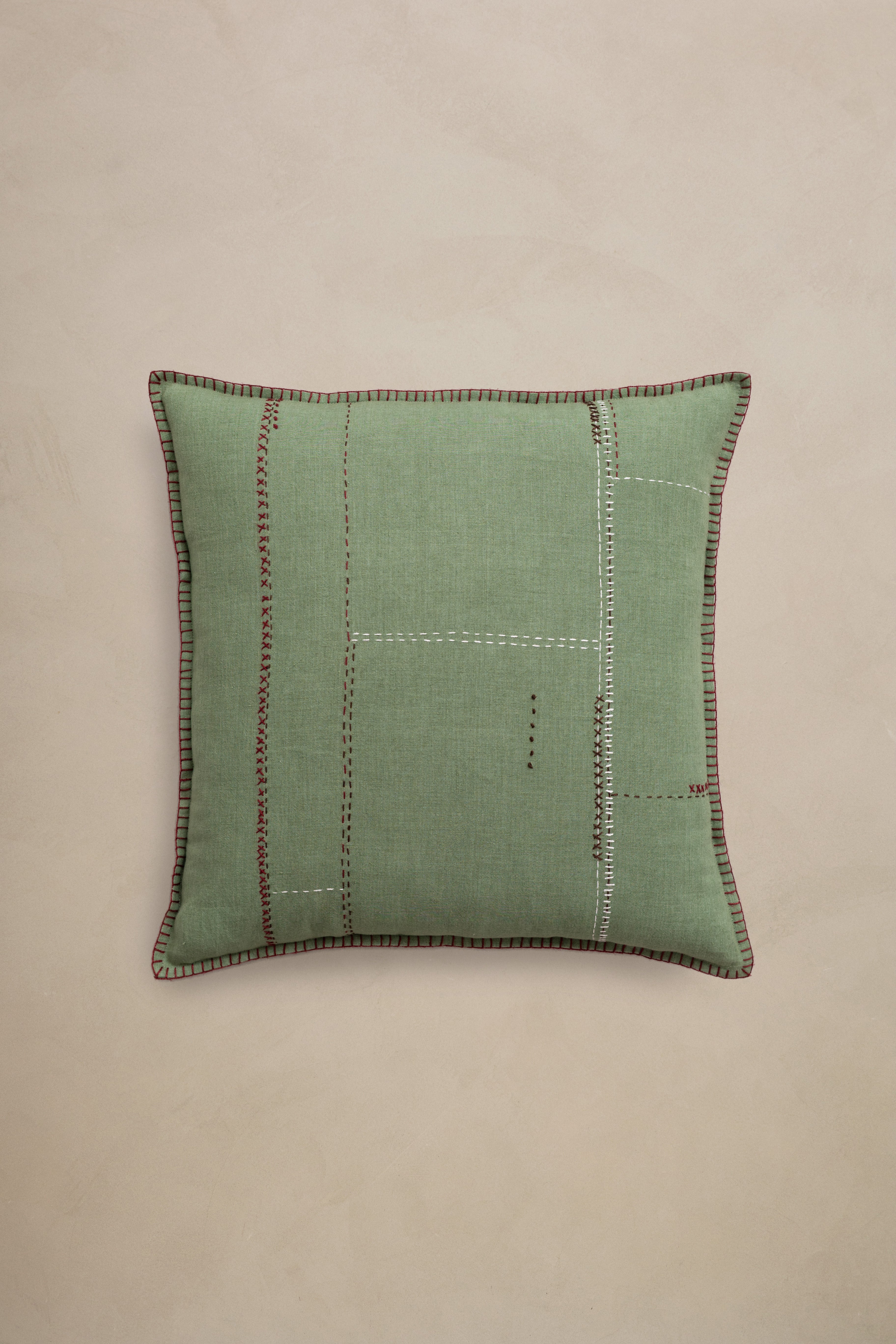 Linen Floret Cushion Cover