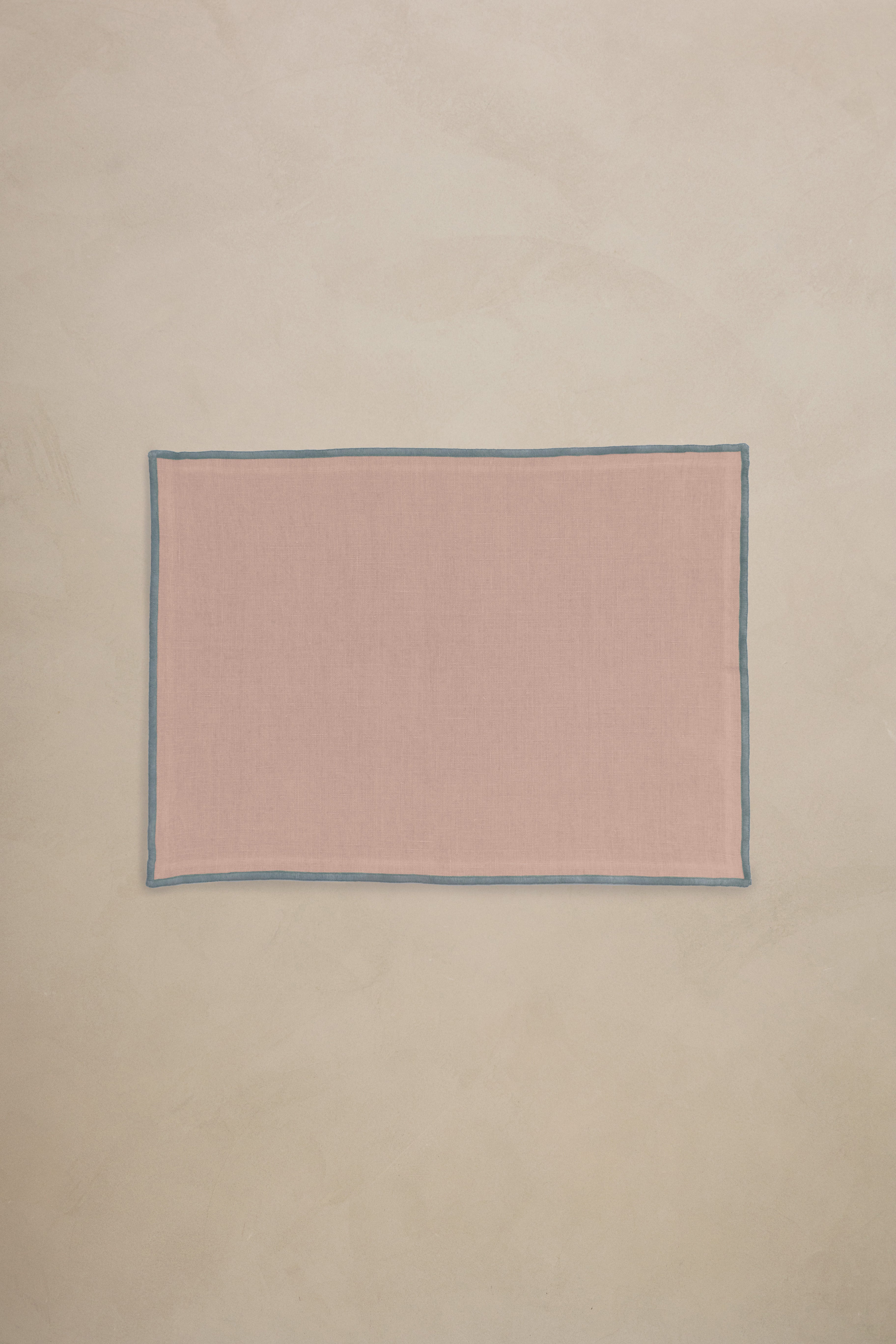 Linen Grey Needled Placemat Set