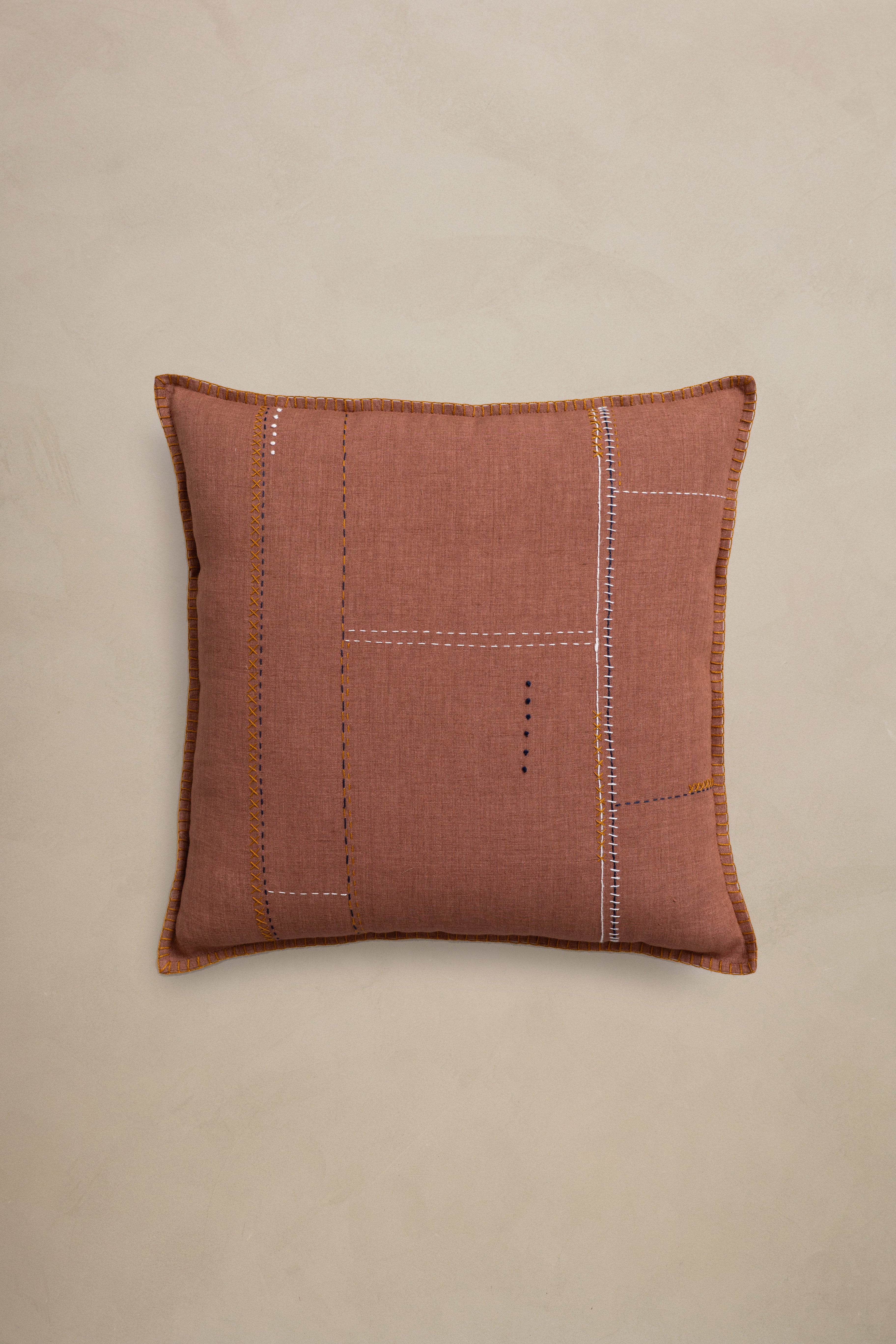 Linen Floret Cushion Cover