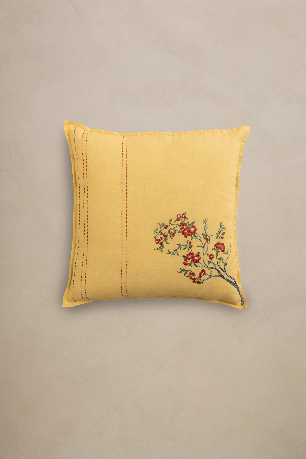 Linen Tendril Cushion Cover