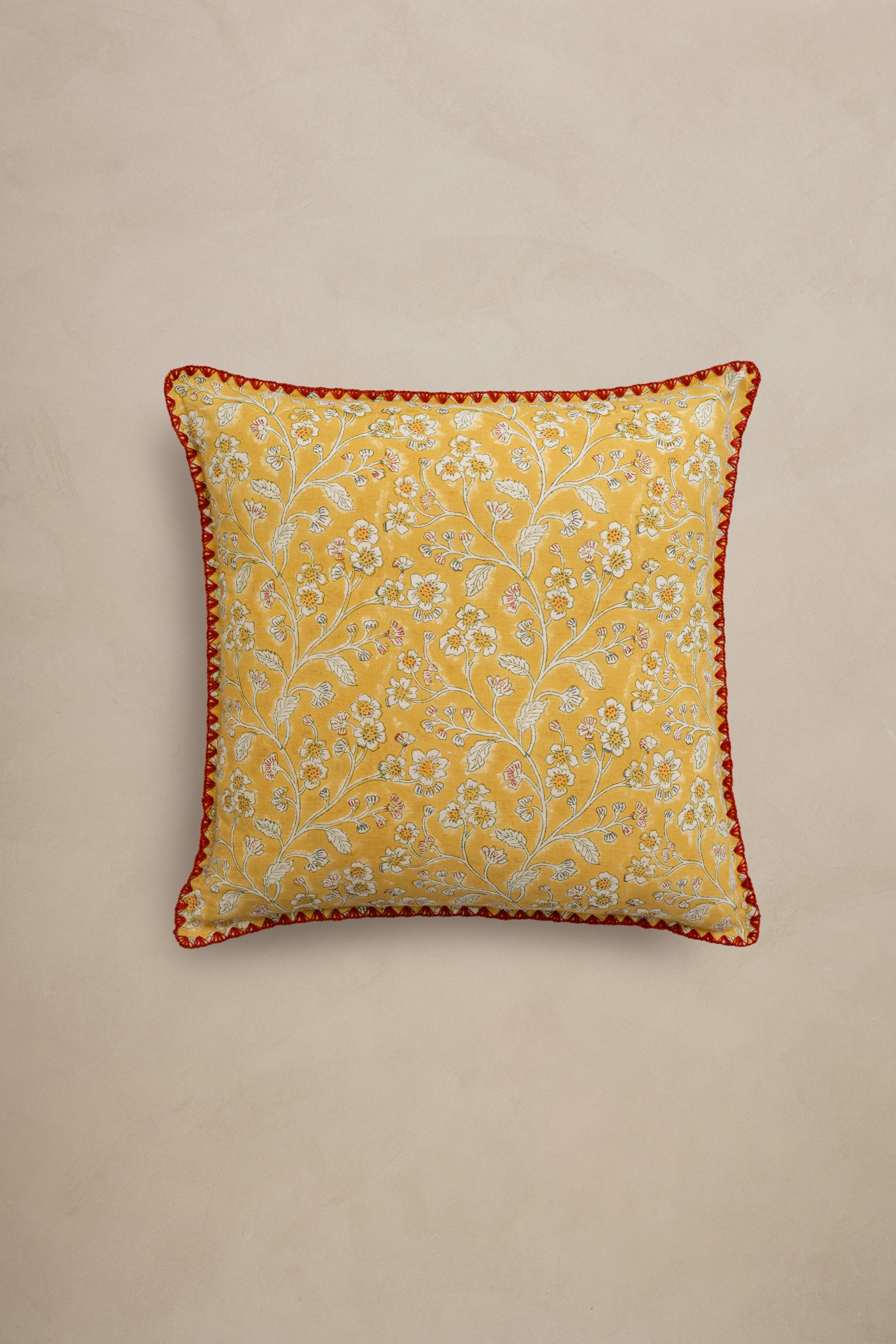 Linen Inlay Cushion Cover
