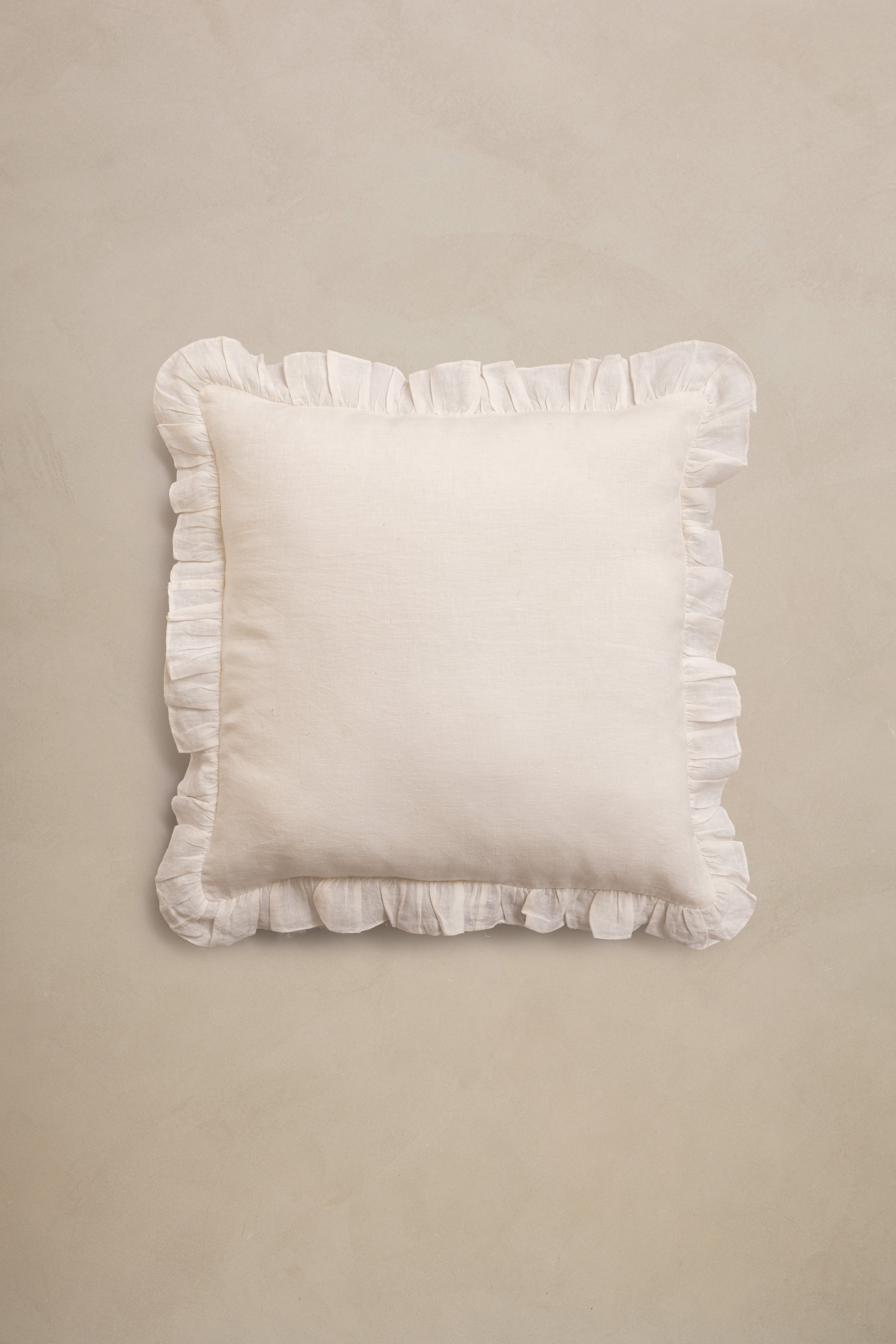Linen Ruffle Medley Cushion Cover