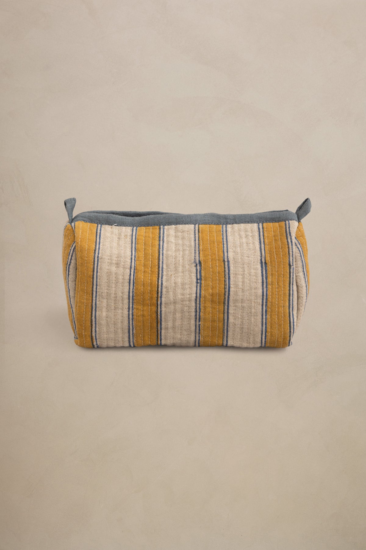 Linen Symmetry Quilted Pouch