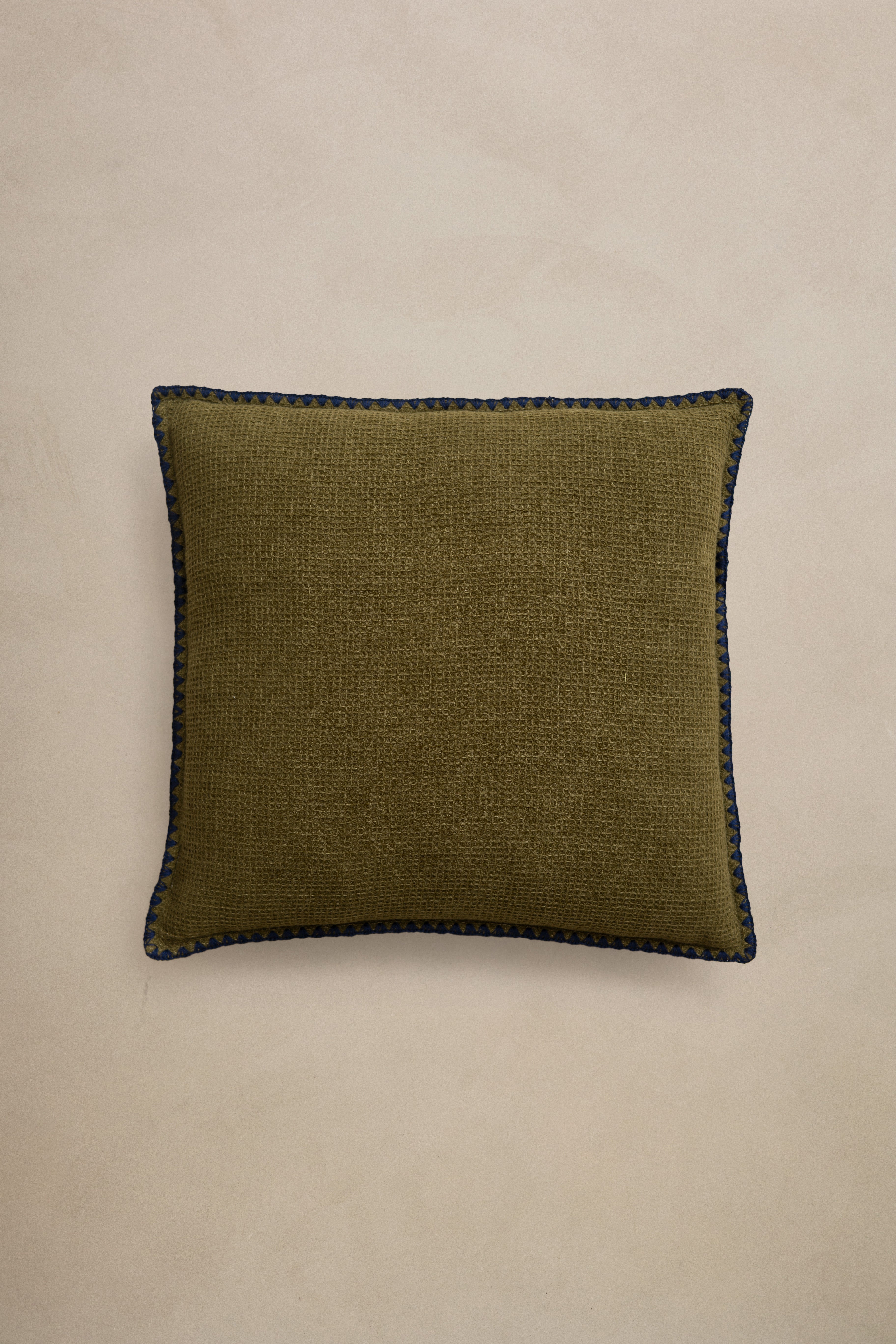Linen Velour Waffle Cushion Cover
