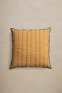 Linen Ebon Quilted Cushion Cover