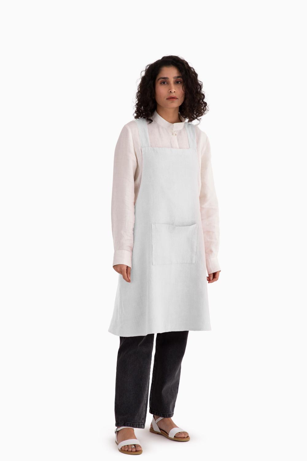 Linen Cross Back Apron