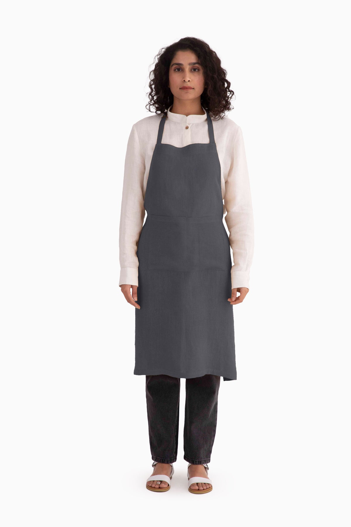 Linen Slumber Solid Tie Knot Apron