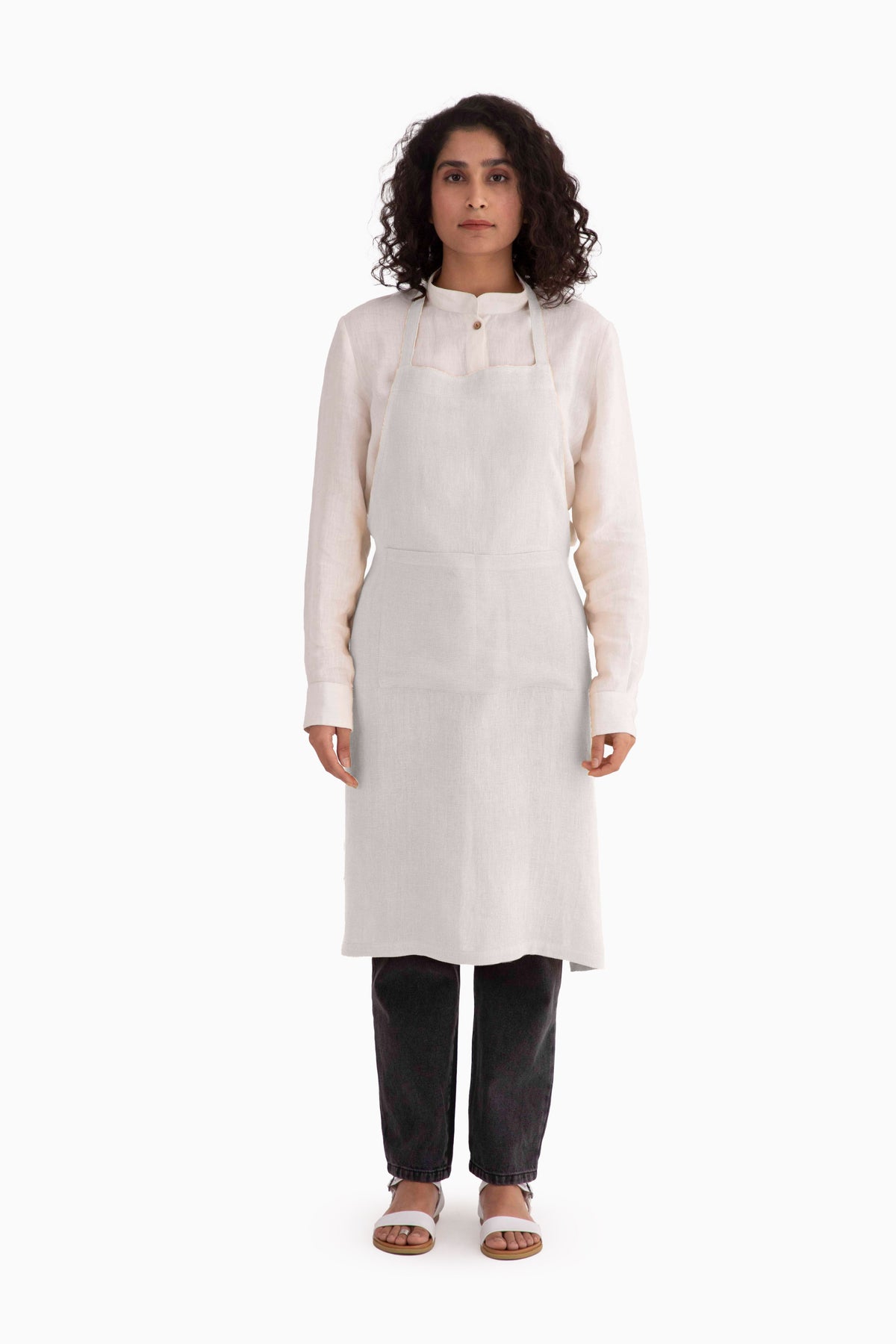 Linen Slumber Solid Tie Knot Apron