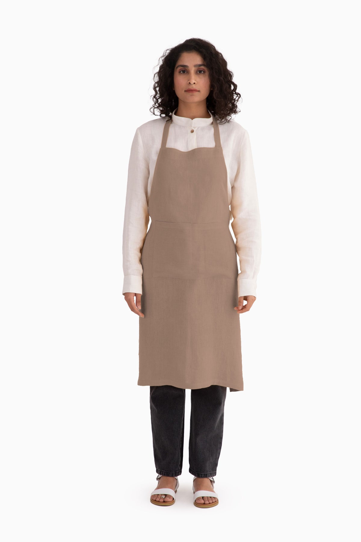 Linen Slumber Solid Tie Knot Apron