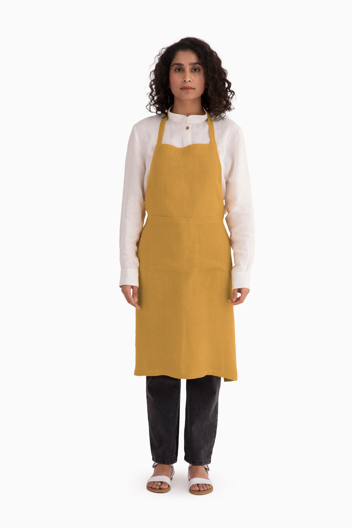 Linen Slumber Solid Tie Knot Apron