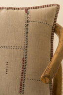 Linen Floret Cushion Cover-Oatmeal