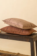 Linen Fern Pillowcase-Cinnamon Brown