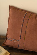 Linen Fern Pillowcase-Cinnamon Brown