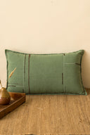 Linen Fern Pillowcase-Retro Green