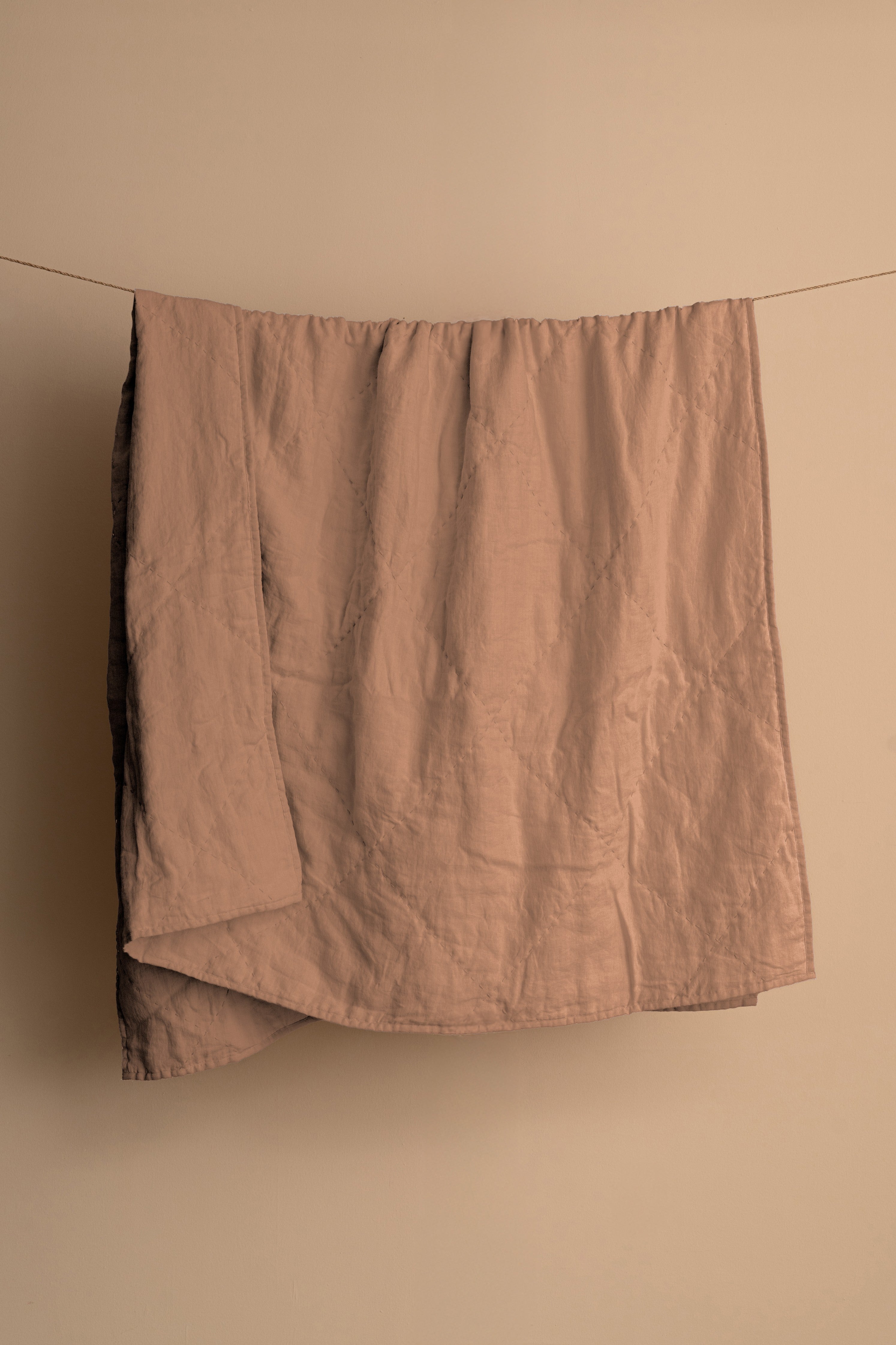 Linen Monotone Hand Quilted Quilt