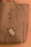 Linen Poetry Tote Bag