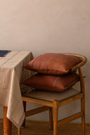 Linen Nestle Cushion Cover-Cinnamon Brown