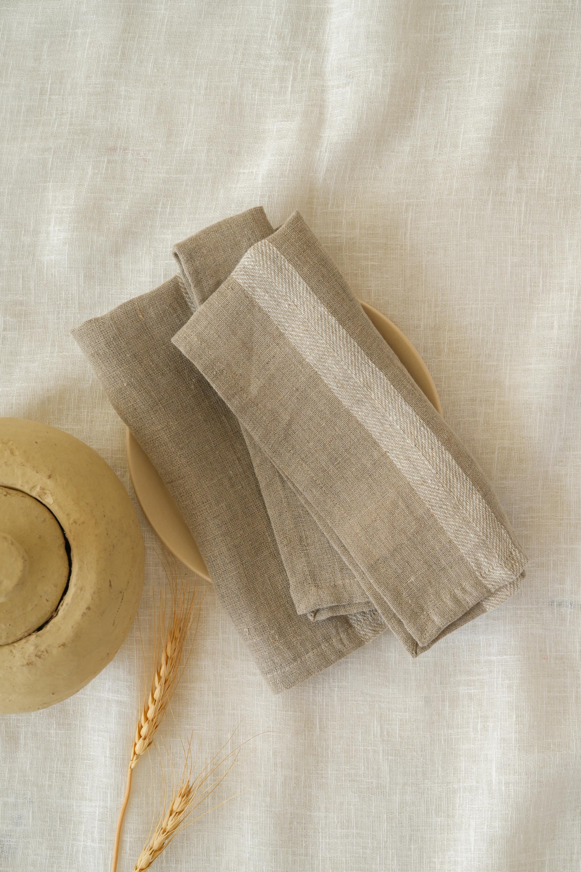 Linen French Cream Napkin Set