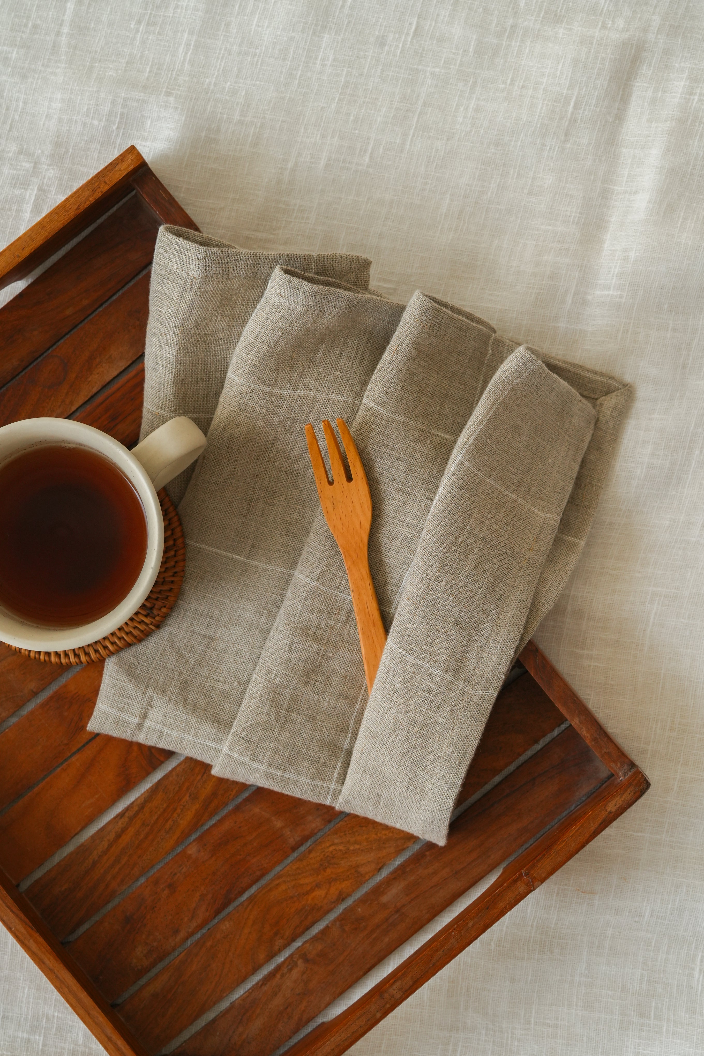 Linen Hickory Napkin Set