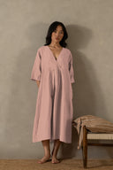 Linen Citrus Midi Dress