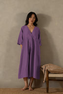 Linen Citrus Midi Dress