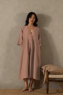 Linen Citrus Midi Dress