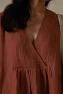 Linen Citrus Midi Dress